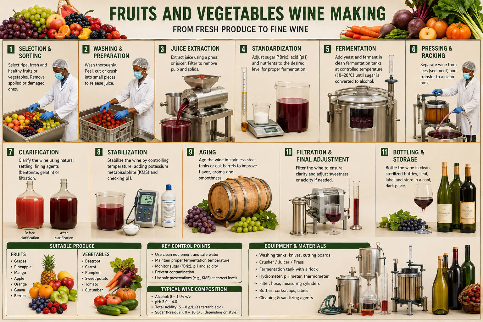 FOPWM403 _FRUITS AND VEGETABLES WINE MAKING