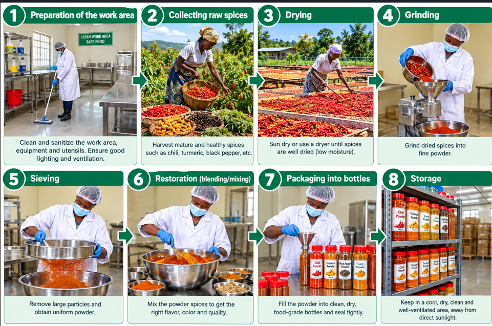 POWDER SPICES PRODUCTION