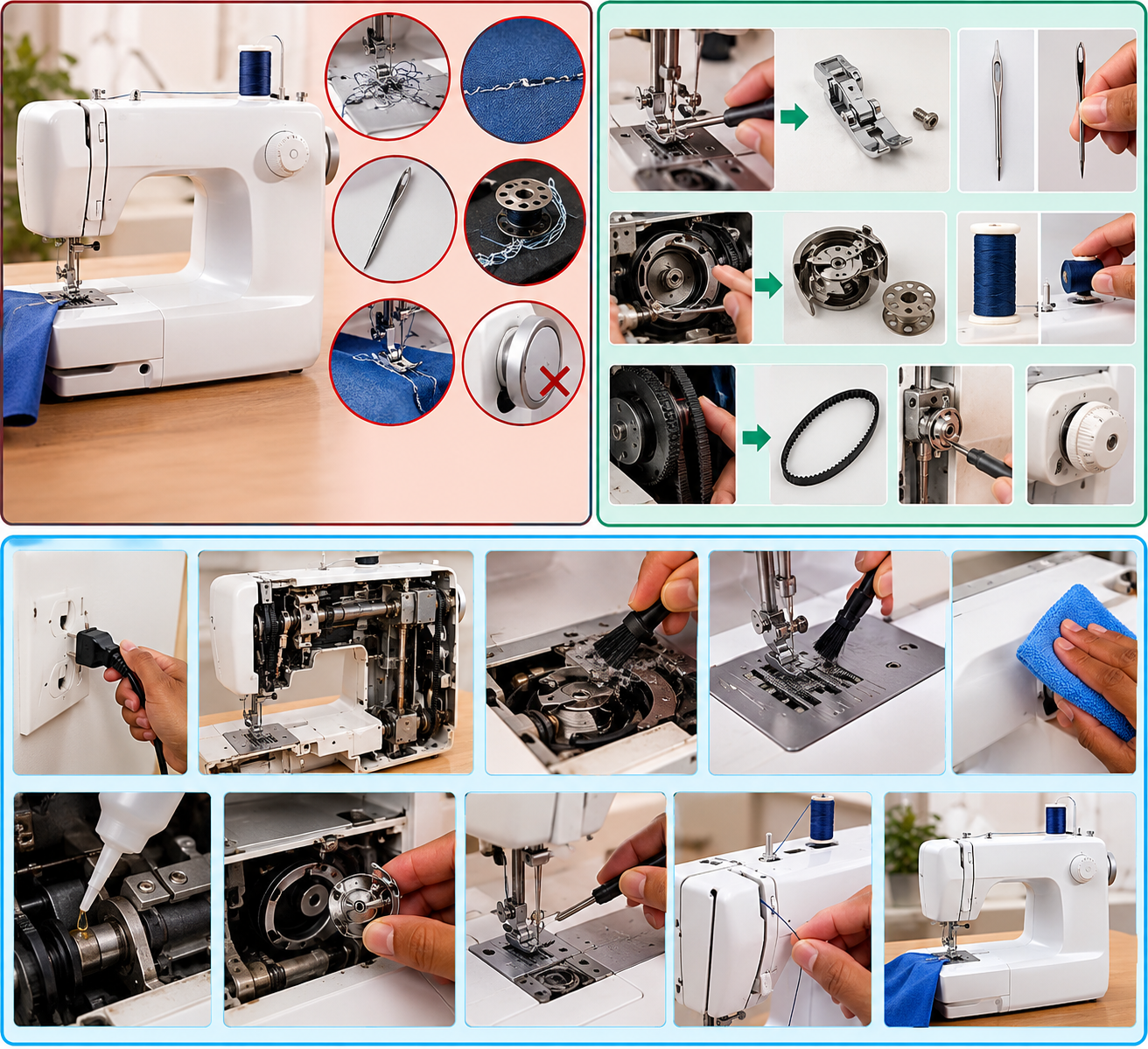 BASIC MAINTAINANCE OF SEWING MACHINE